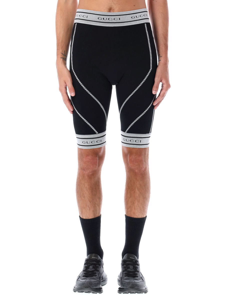 Jacquard tubular jersey short leggings - Spazio Pritelli