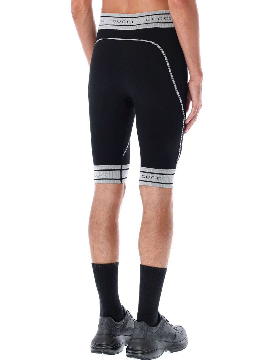 Jacquard tubular jersey short leggings - Spazio Pritelli