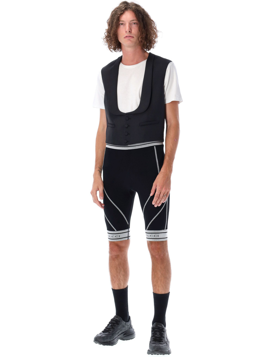 Jacquard tubular jersey short leggings - Spazio Pritelli