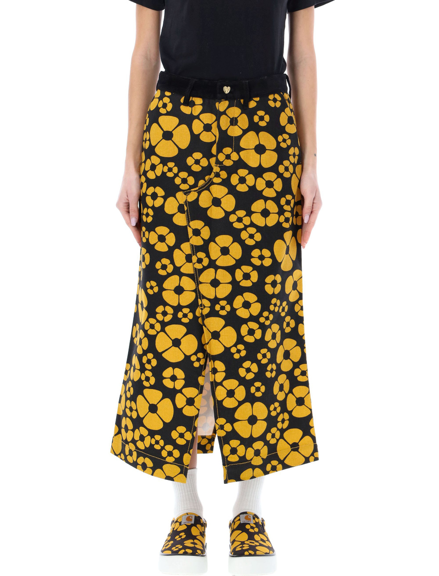 Floral midi skirt - Spazio Pritelli