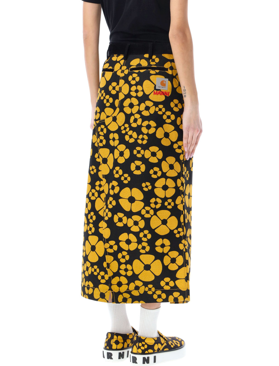Floral midi skirt - Spazio Pritelli