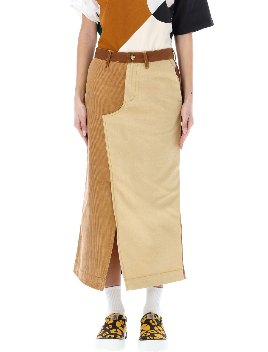 Colorblock midi skirt - Spazio Pritelli
