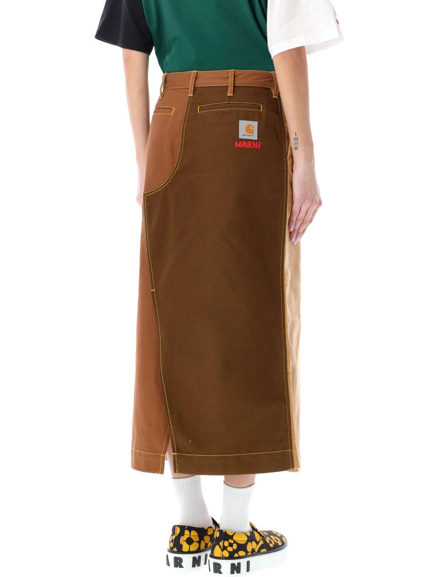 Colorblock midi skirt - Spazio Pritelli