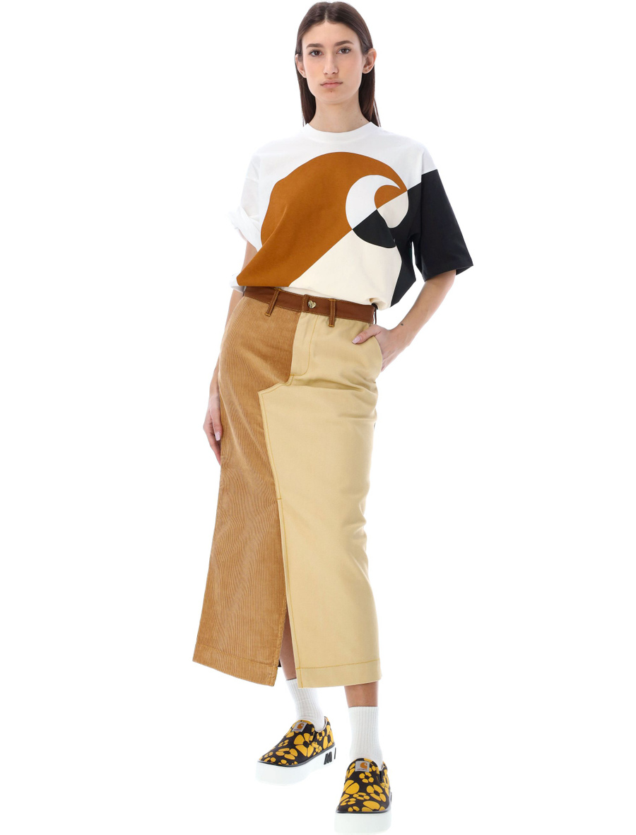 Colorblock midi skirt - Spazio Pritelli