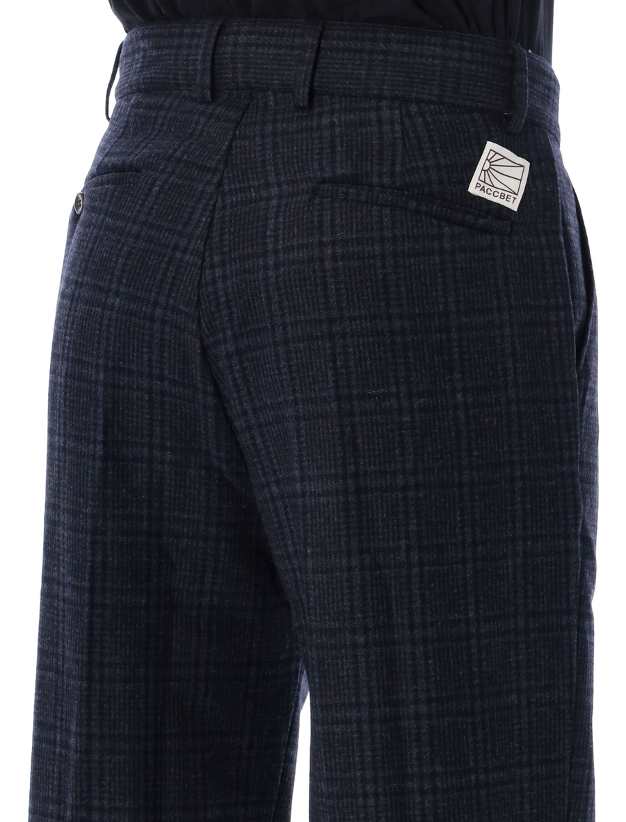 Check wool-blend trousers - Spazio Pritelli