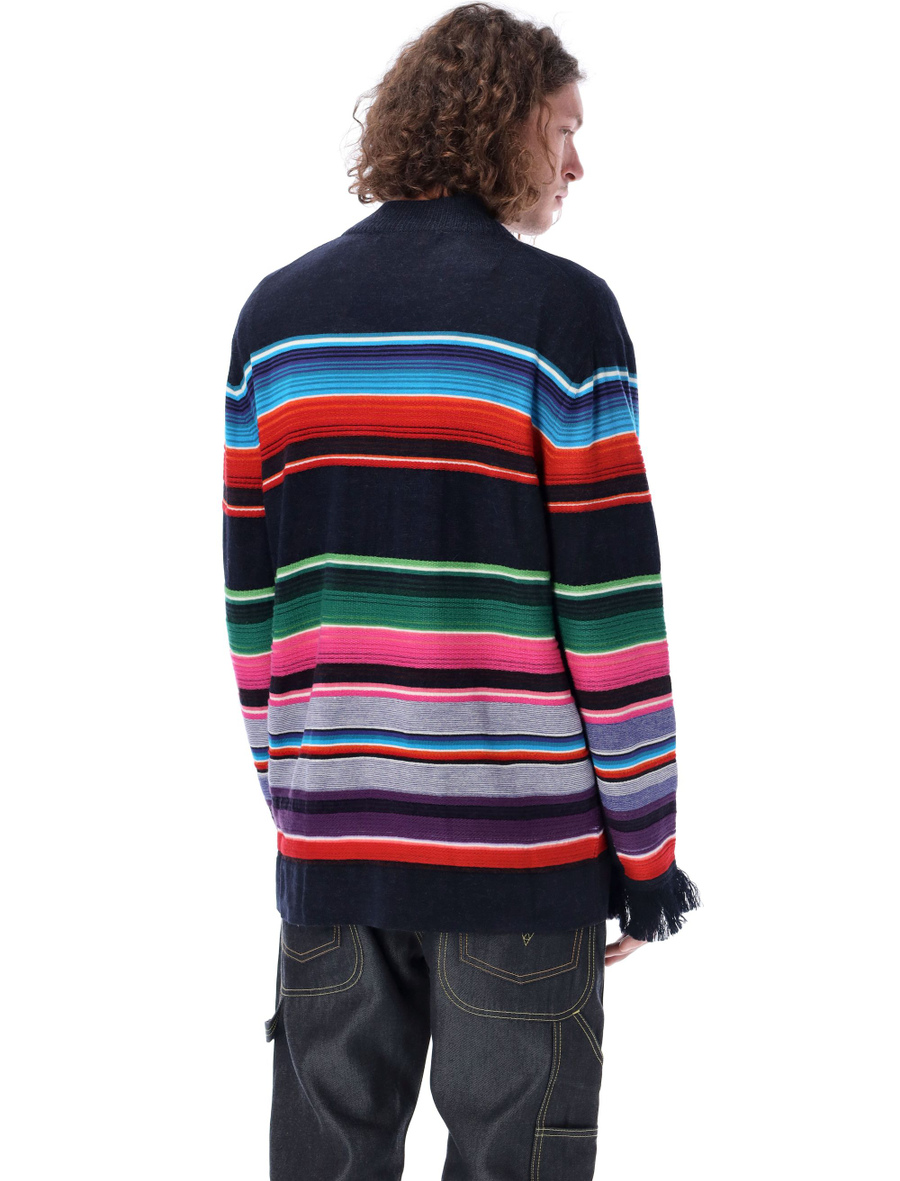 Multicolour stripe pattern cardigan - Spazio Pritelli