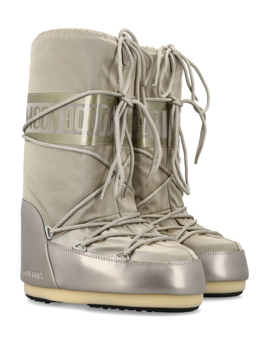 Icon glance silver satin boots - Spazio Pritelli