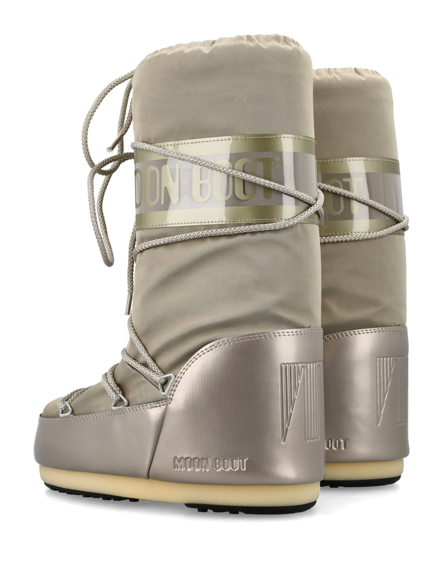 Icon glance silver satin boots - Spazio Pritelli