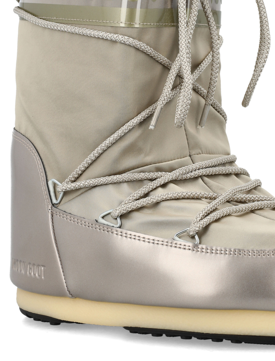 Icon glance silver satin boots - Spazio Pritelli