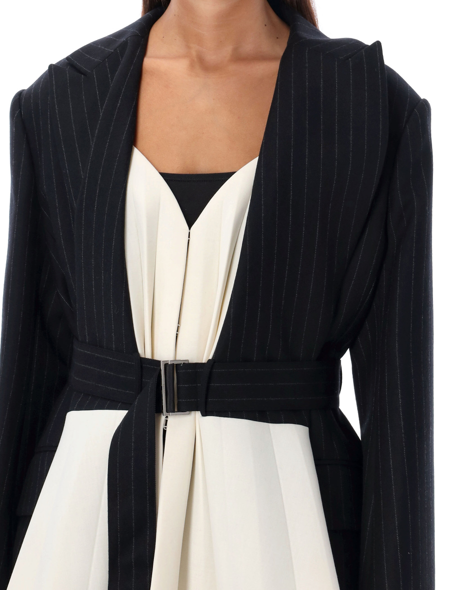 Chalk Stripe x Suiting Bonding Jacket - Spazio Pritelli