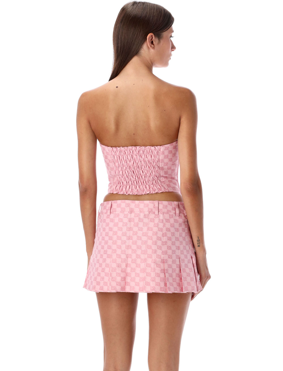 Jacquard canvas monogram corset top - Spazio Pritelli