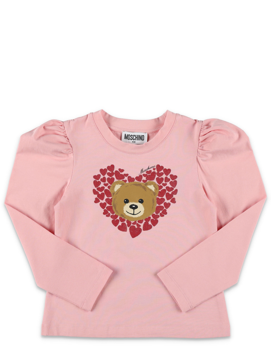 Love Bear long sleeves t shirt color SUGAR ROSE Spazio Pritelli Official Website