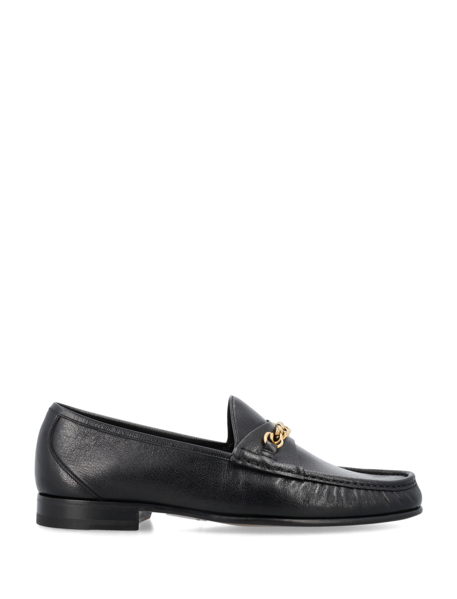Grain leather york chain loafer - Spazio Pritelli