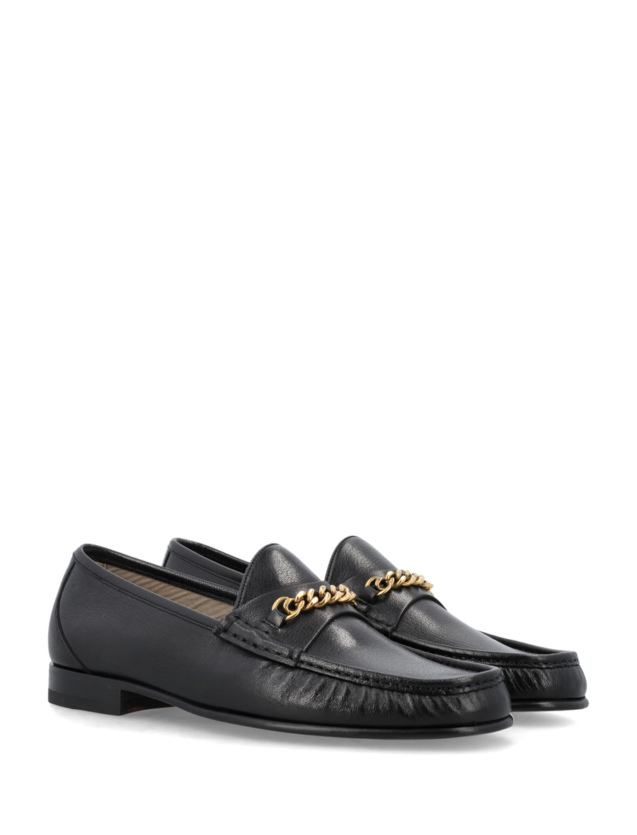 Grain leather york chain loafer - Spazio Pritelli