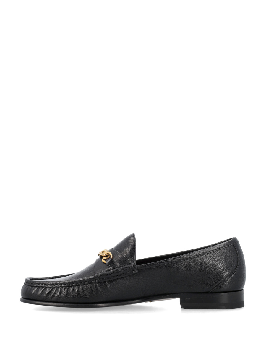 Grain leather york chain loafer - Spazio Pritelli