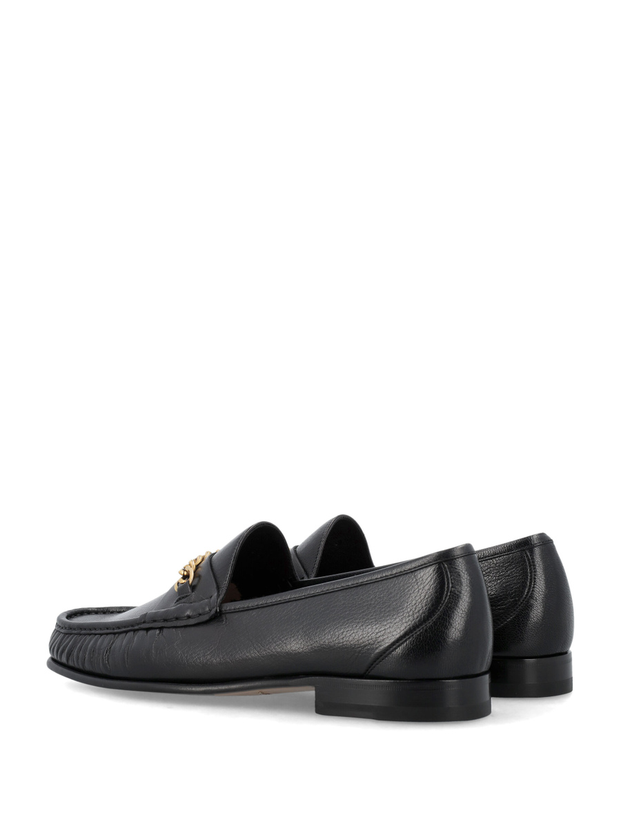 Grain leather york chain loafer - Spazio Pritelli