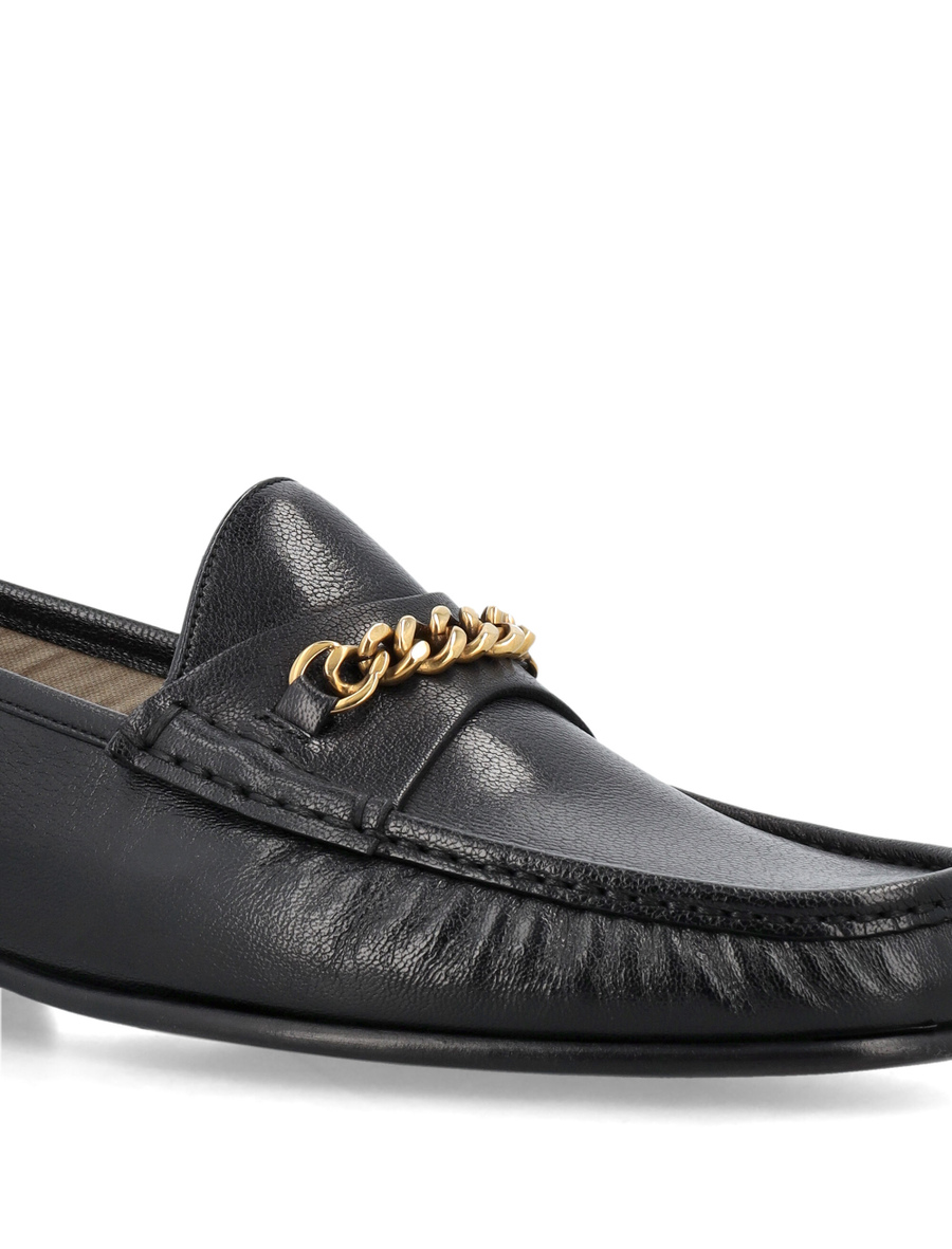 Grain leather york chain loafer - Spazio Pritelli
