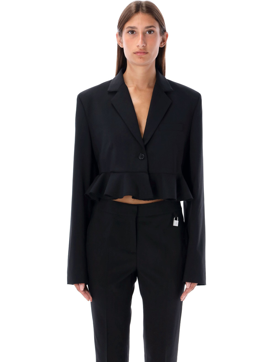 Cropped ruffled jacket - Spazio Pritelli