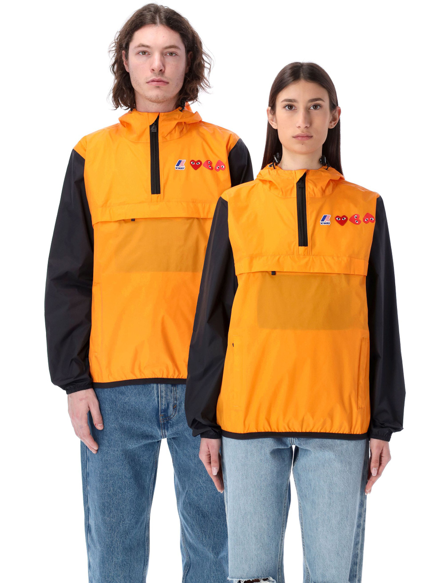 Bicolor waterproof hooded jacket - Spazio Pritelli