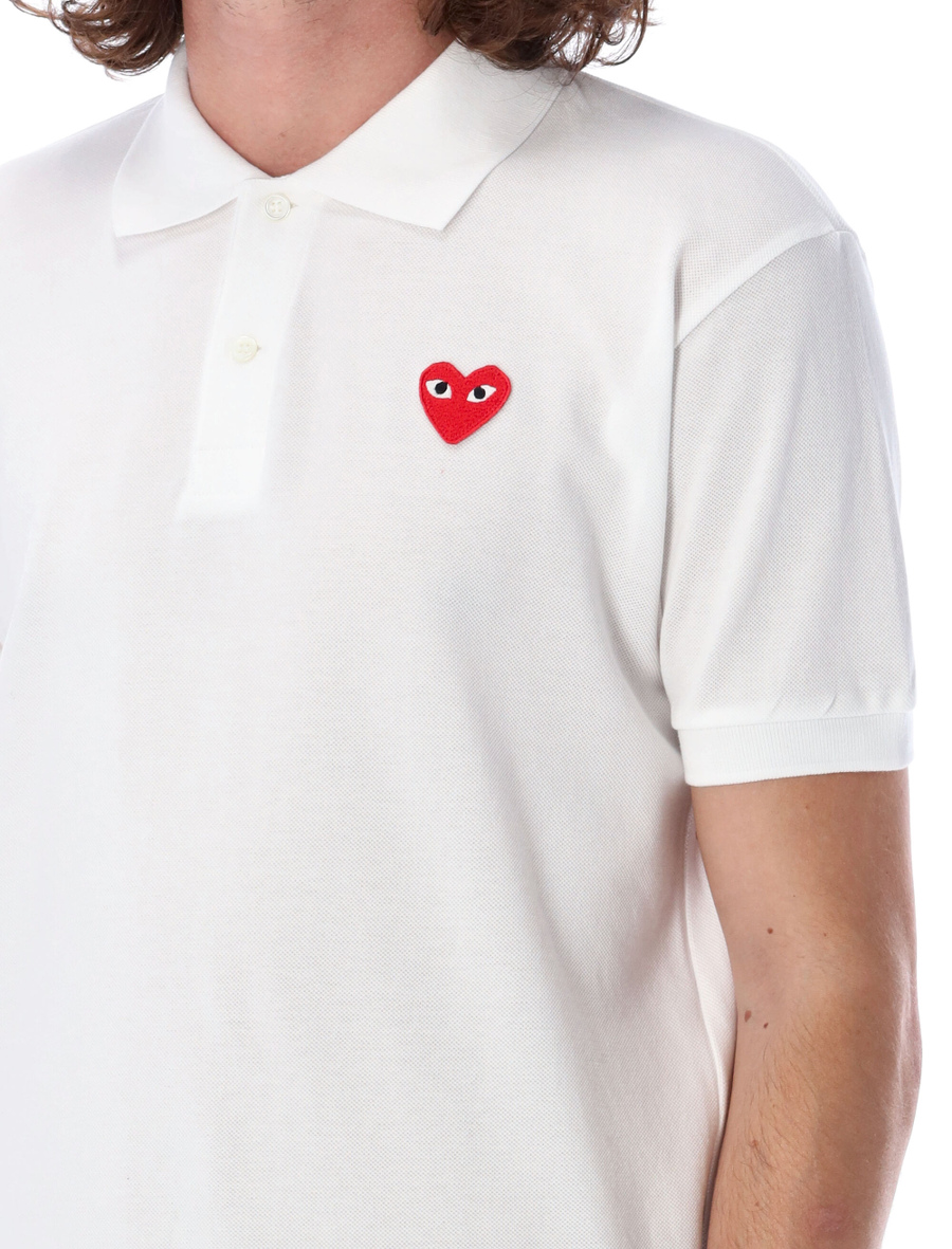 Red Heart patch polo shirt - Spazio Pritelli