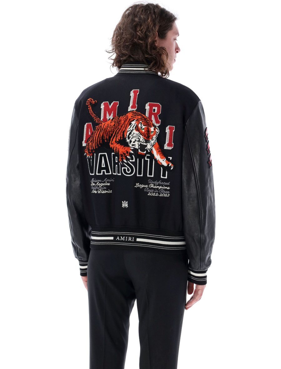 Vintage patch varsity jacket, color BLACK | Spazio Pritelli Official Website