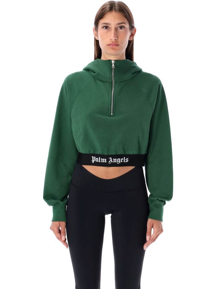 Logo tape zipped hoodie - Spazio Pritelli