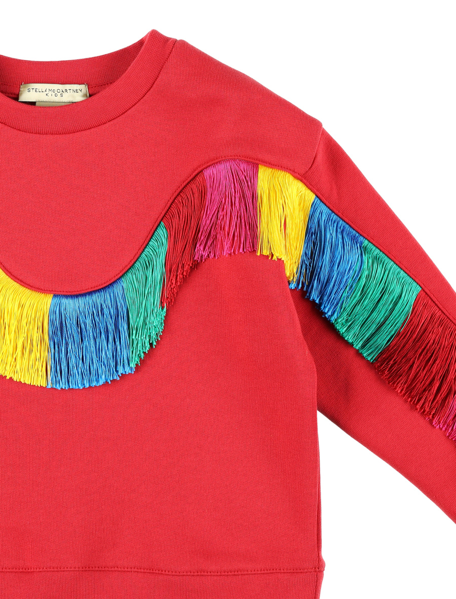 Rainbow fringed sweatshirt - Spazio Pritelli