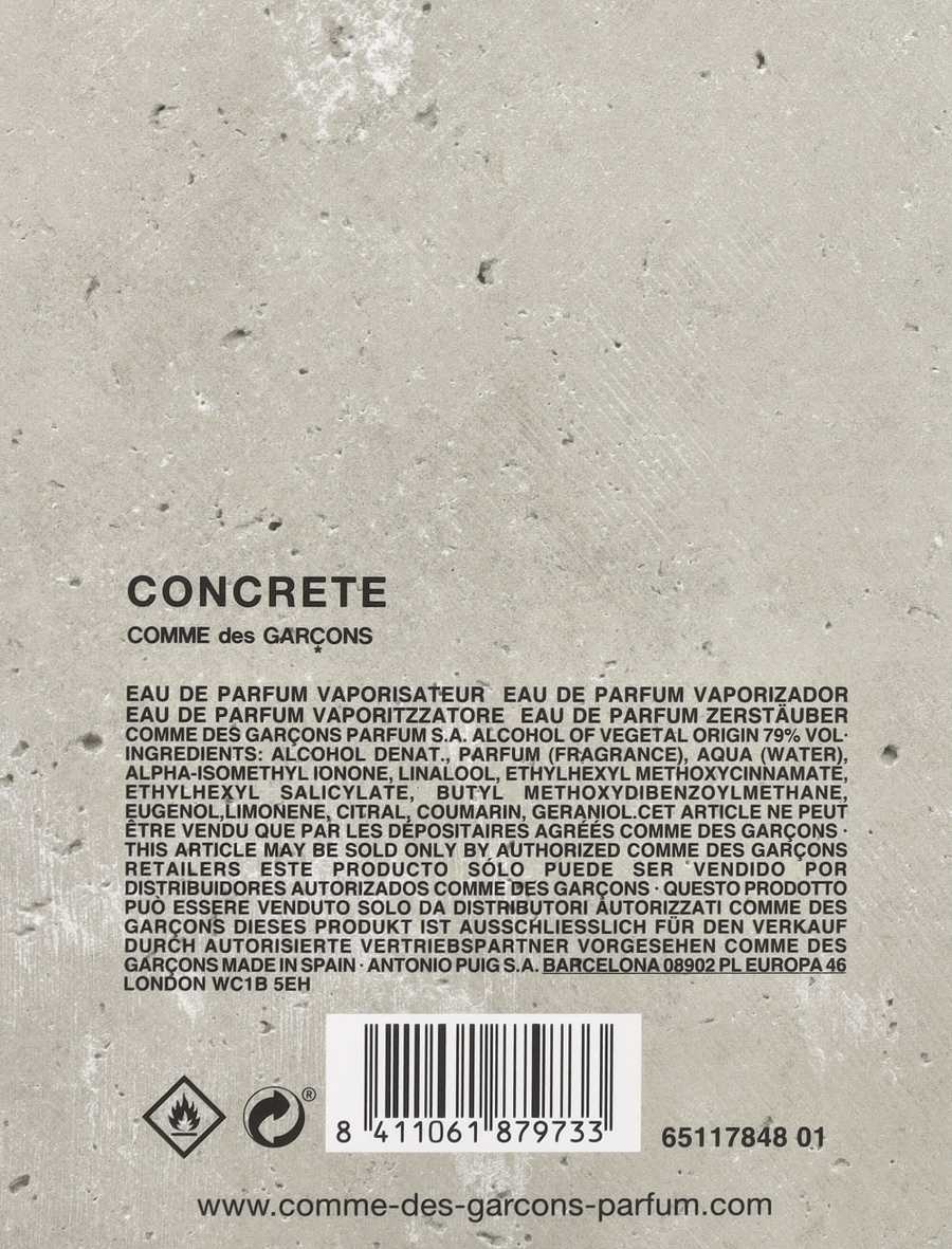 Concrete Eau de Parfum - 80 ml natural spray - Spazio Pritelli