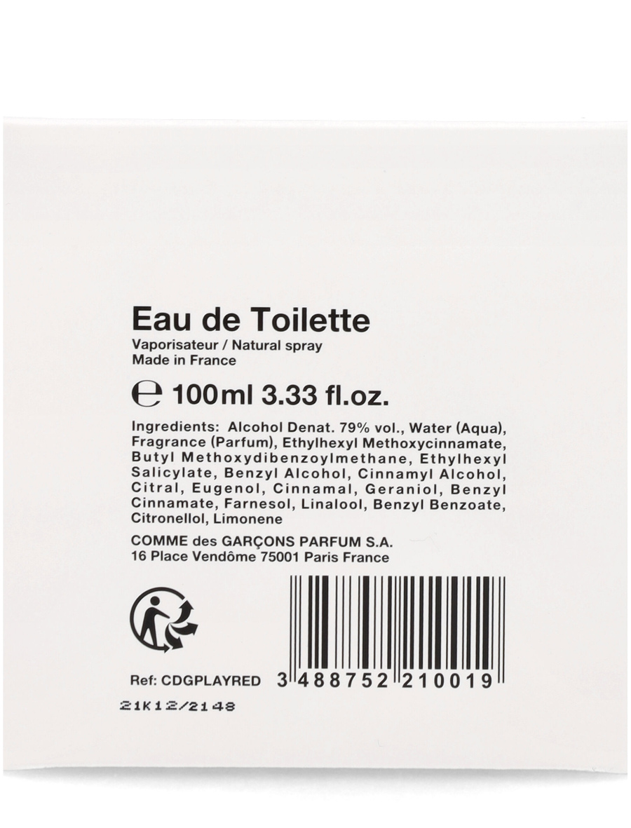 Comme des Garçons Play Red eau de toilette - 100ml - Spazio Pritelli