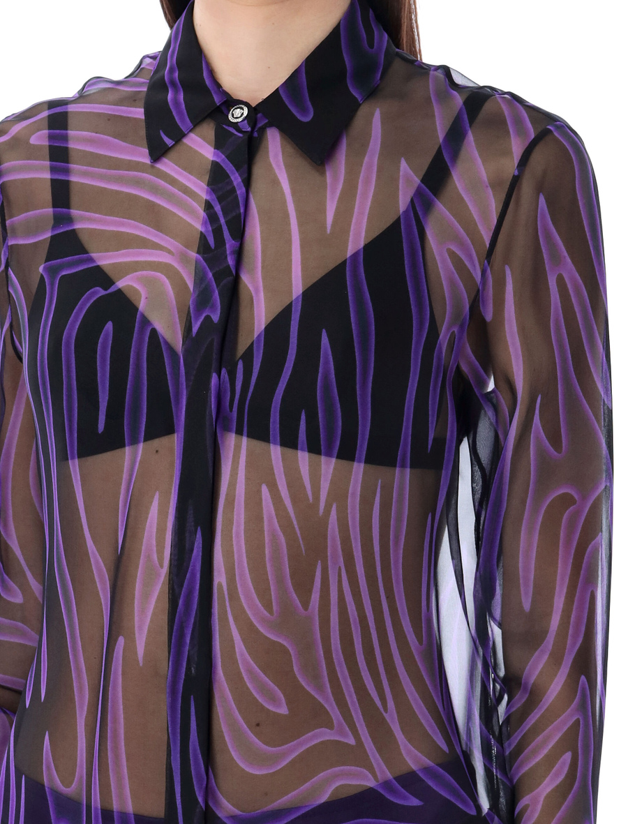 Zebra sheer silk shirt - Spazio Pritelli