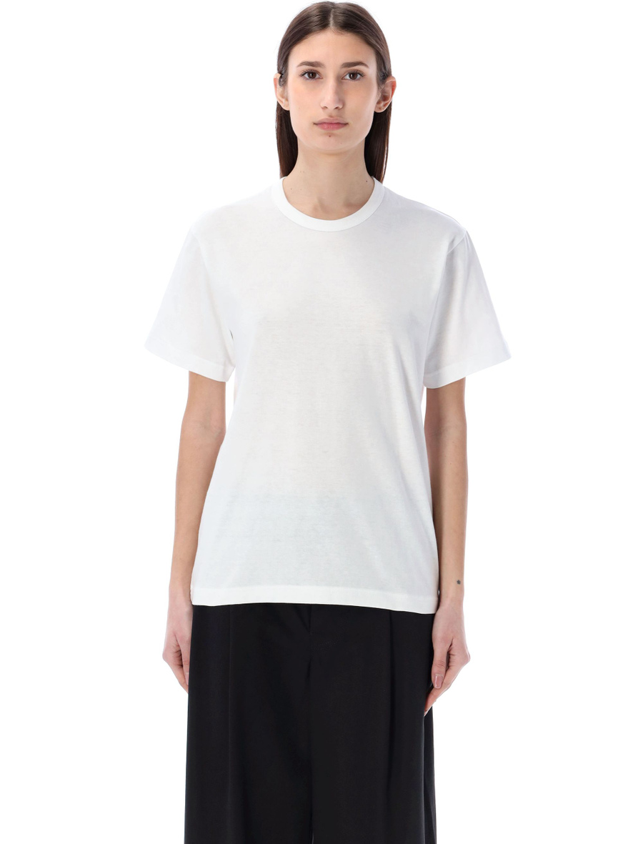Black Comme des Gar ons T Shirt x Nike color WHITE Spazio