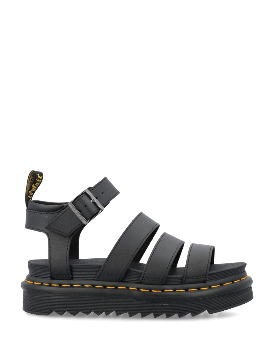 Blaire Hydro leather strap sandals, color BLACK | Spazio Pritelli ...