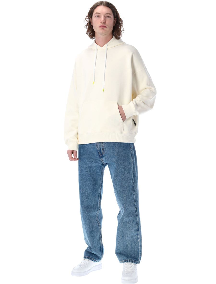 Hoodie with graphic patch at back - Spazio Pritelli