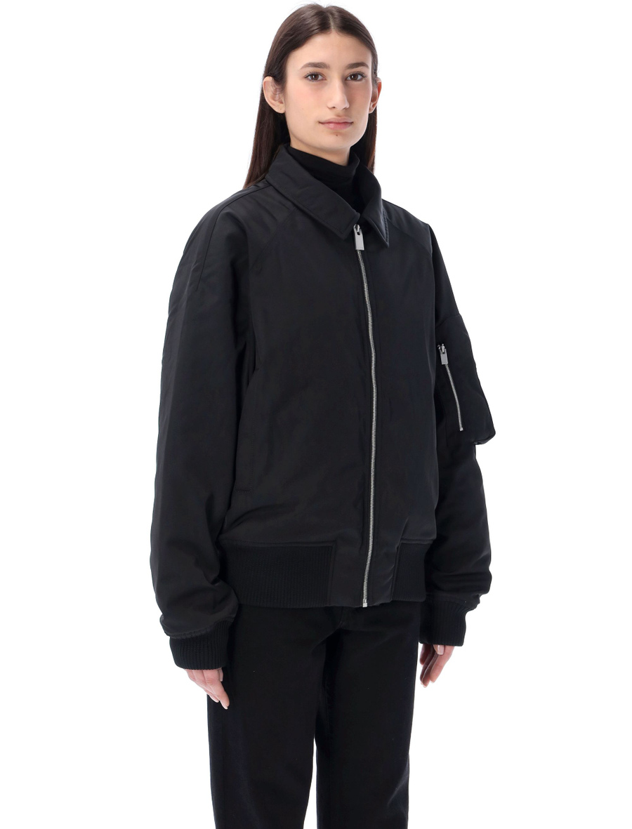 Arch logo bomber jacket, color BLACK | Spazio Pritelli Official Website