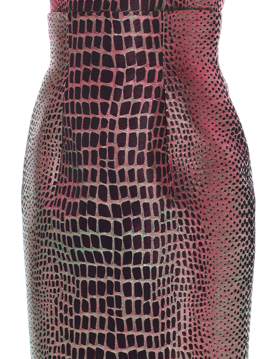 Metallized crocco jacquard skirt - Spazio Pritelli