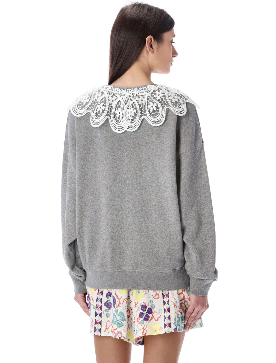 Lace collar sweatshirt - Spazio Pritelli