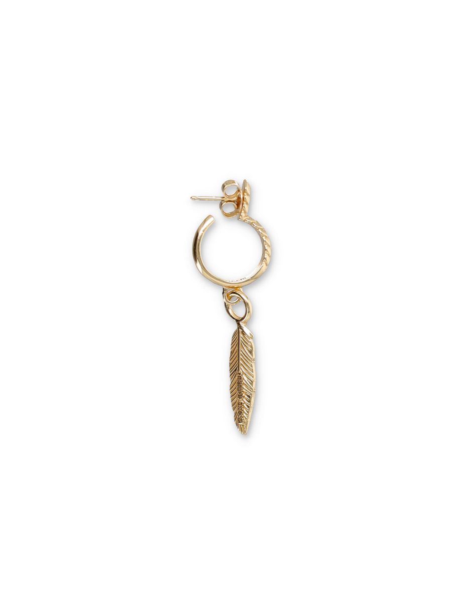 Feather pendant earring - Spazio Pritelli