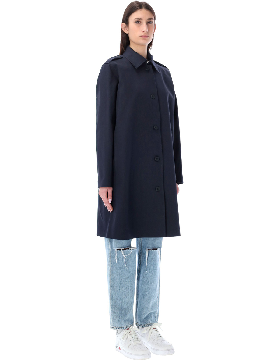 Justine trench coat, color DARK NAVY | Spazio Pritelli Official Website