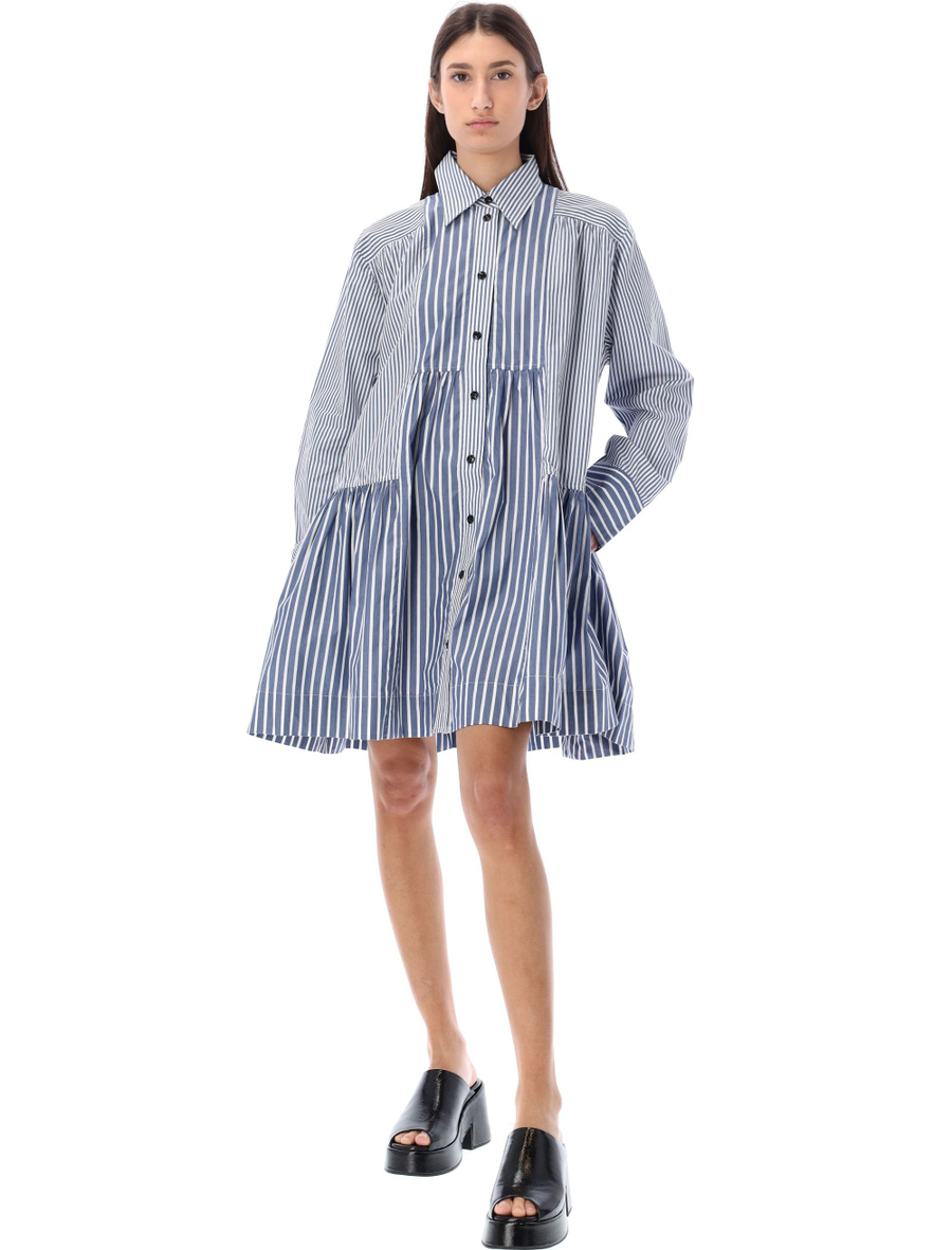 Stripe mini shirt dress - Spazio Pritelli