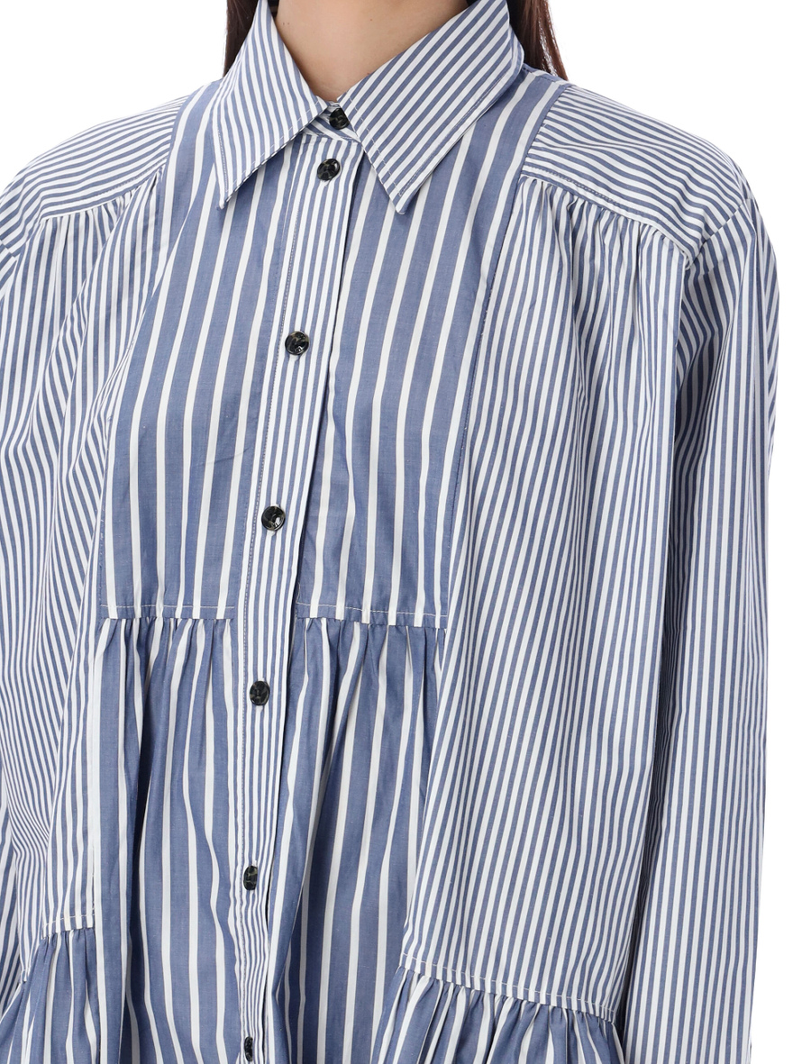 Stripe mini shirt dress - Spazio Pritelli