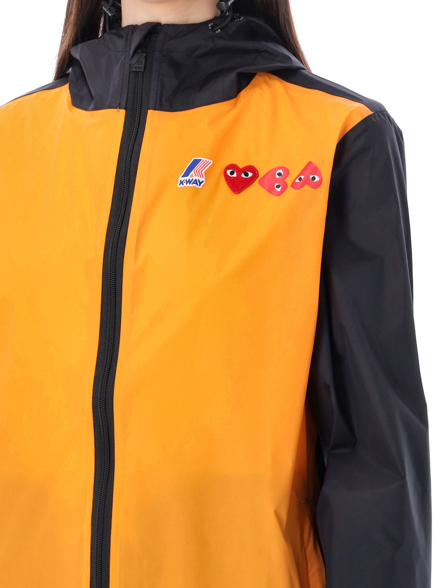 Bicolor waterproof zip jacket with hood - Spazio Pritelli