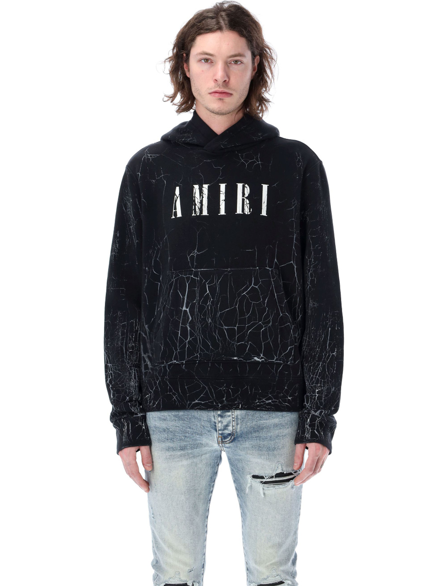 Cracked dye core logo hoodie - Spazio Pritelli