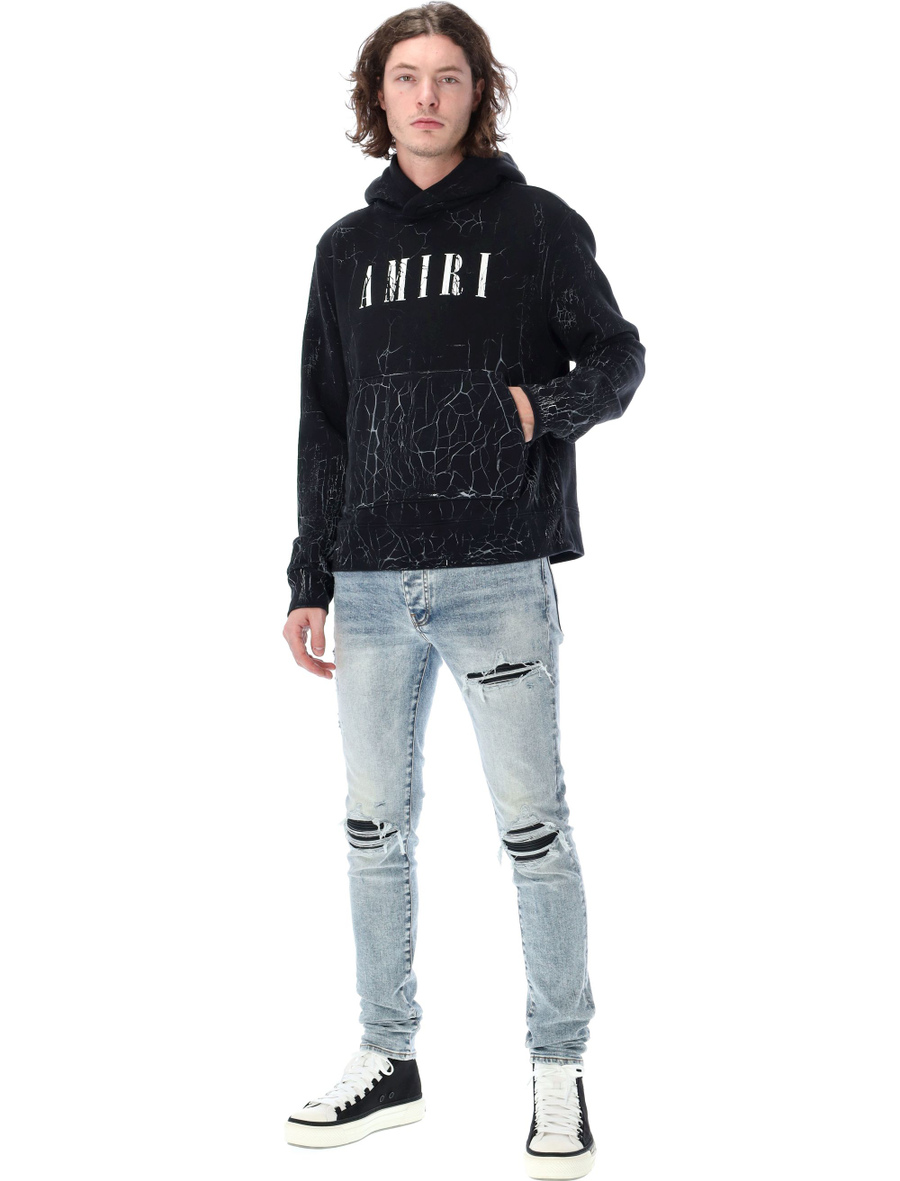 Cracked dye core logo hoodie - Spazio Pritelli