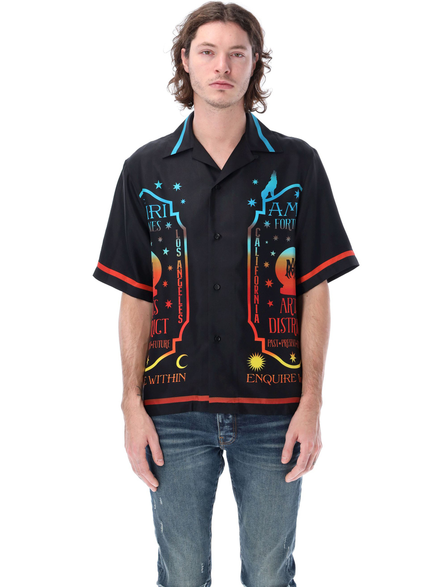 100％本物 color shirt, bowling Fortune Amiri BLACK Pritelli Spazio | トップス