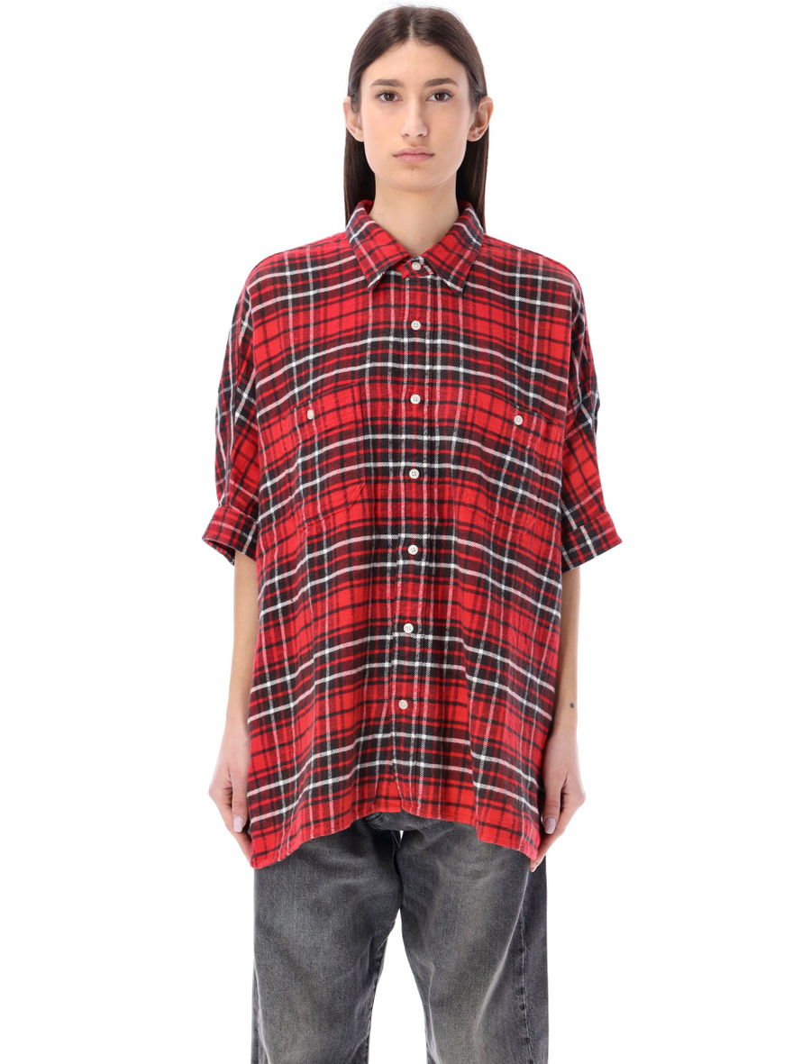 Plaid oversized boxy shirt - Spazio Pritelli