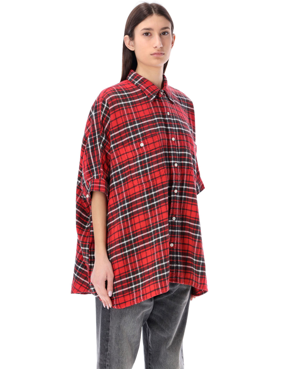 Plaid oversized boxy shirt - Spazio Pritelli