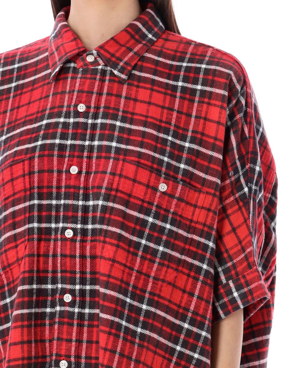 Plaid oversized boxy shirt - Spazio Pritelli