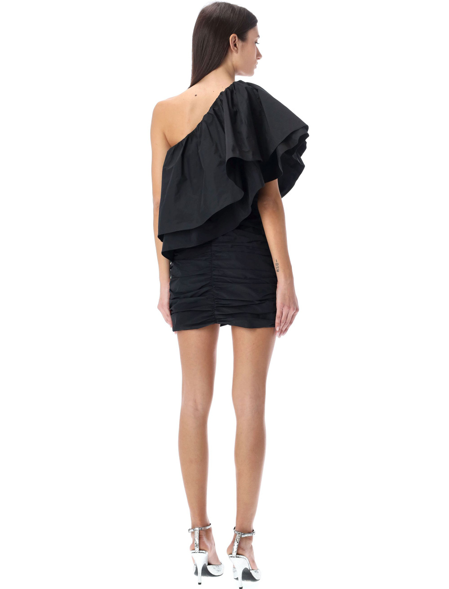 Taft Pleated One-Shoulder mini dress - Spazio Pritelli