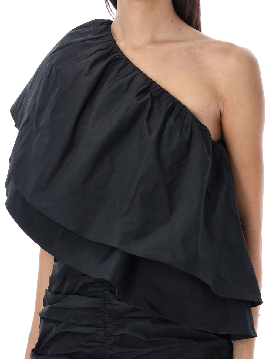 Taft Pleated One-Shoulder mini dress - Spazio Pritelli