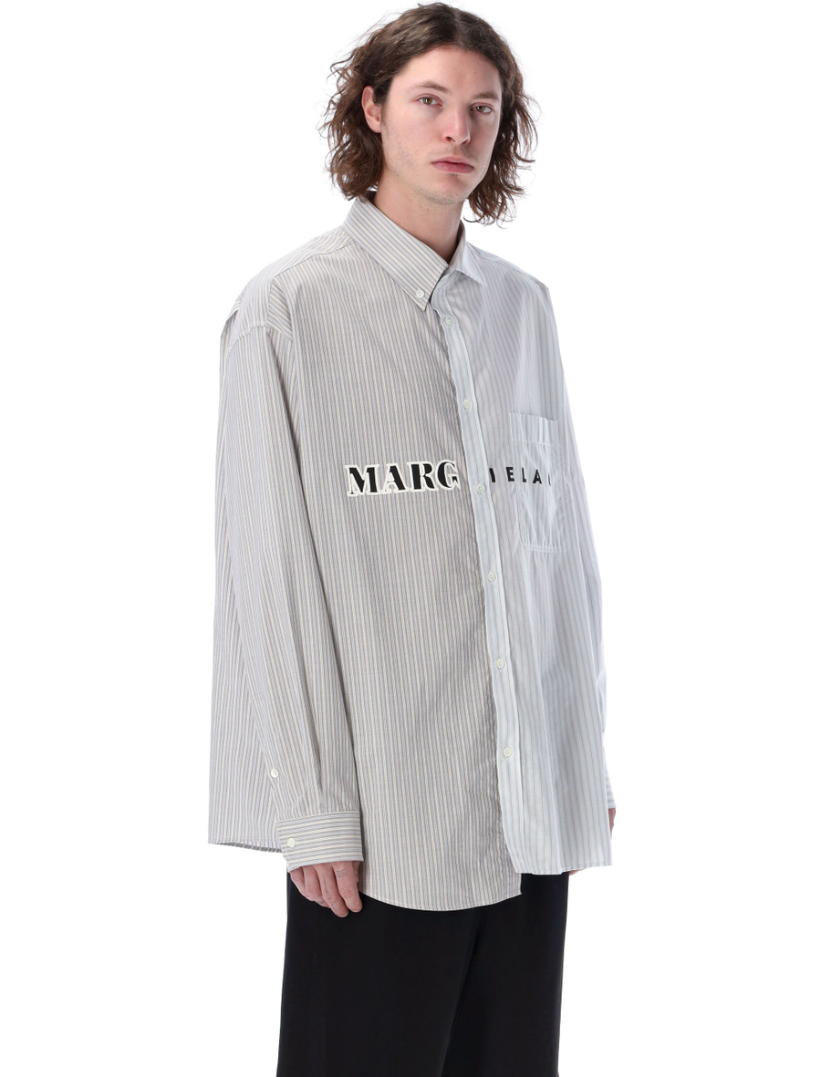 Asymmetric striped shirt - Spazio Pritelli